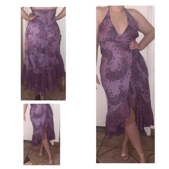 Charlotte Russe Y2k halter wrap dress - Picture 3 of 9